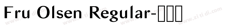 Fru Olsen Regular字体转换